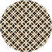 Square Patterned Golden Blonde Gold Rug, pat2442brn