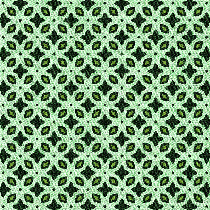 Round Patterned Dark Forest Green Rug, pat2442grn
