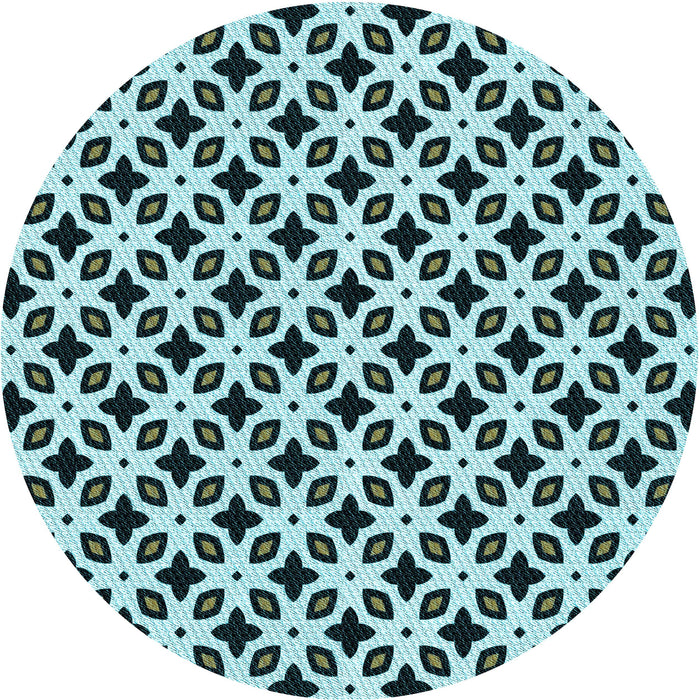 Square Machine Washable Transitional Dark Blue Grey Blue Rug in a Living Room, wshpat2442lblu