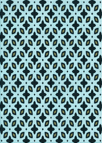 Machine Washable Transitional Dark Blue Grey Blue Rug, wshpat2442lblu