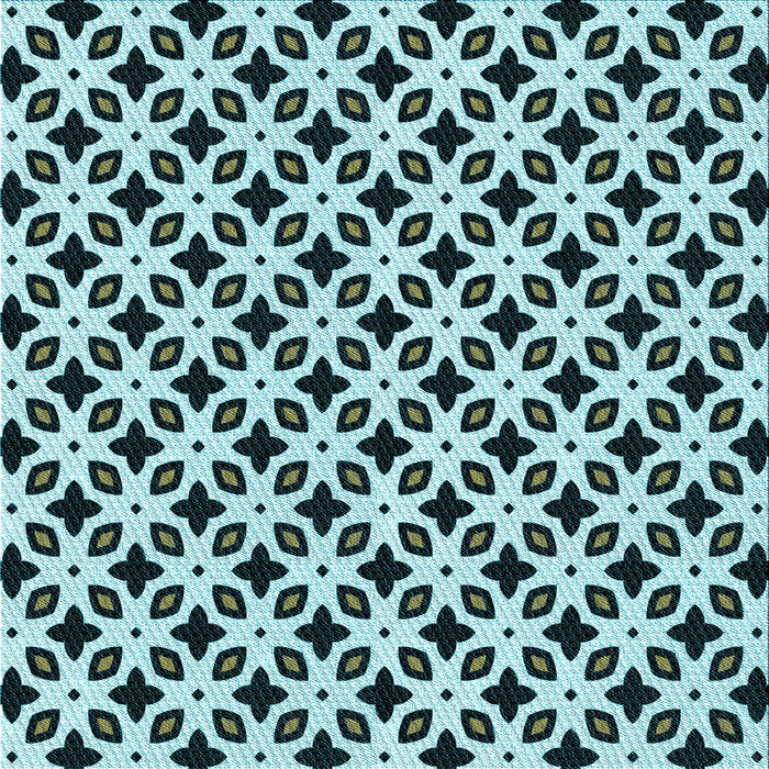 Round Machine Washable Transitional Dark Blue Grey Blue Rug, wshpat2442lblu