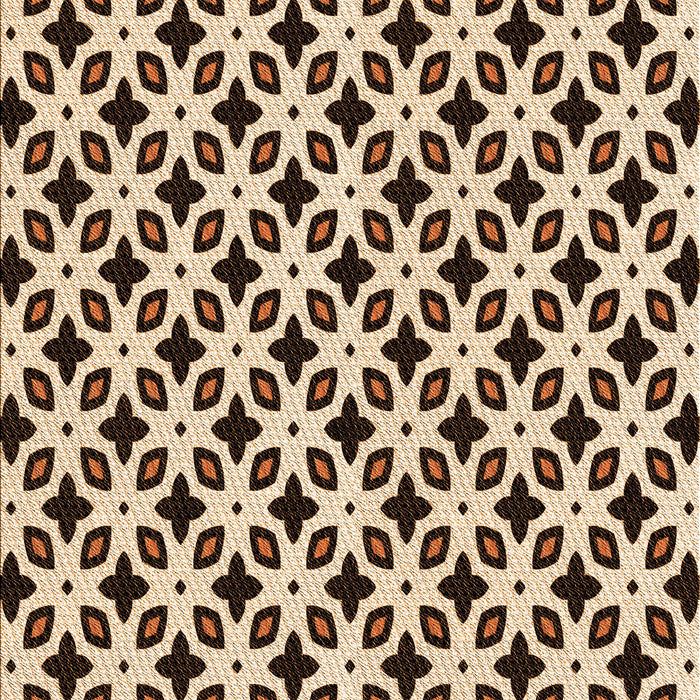 Patterned Deep Peach Orange Rug, pat2442org