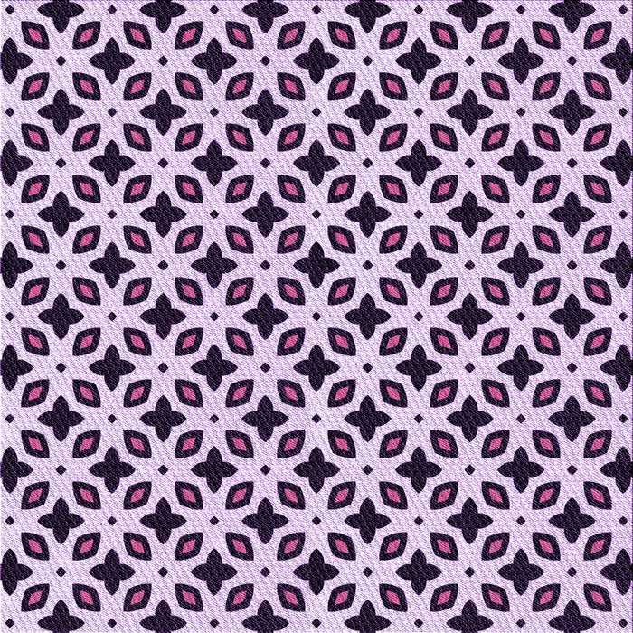 Round Patterned Blossom Pink Rug, pat2442pur