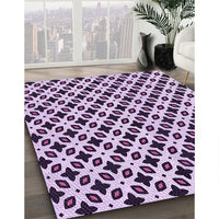 Patterned Blossom Pink Rug, pat2442pur