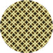 Square Patterned Bakers Brown Rug, pat2442yw