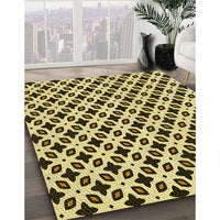 Patterned Bakers Brown Rug, pat2442yw