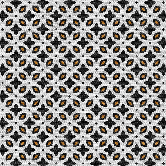 Square Patterned Platinum Gray Novelty Rug, pat2442