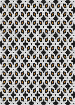 Patterned Platinum Gray Novelty Rug, pat2442