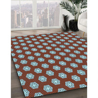 Patterned Columbia Blue Rug, pat2443lblu