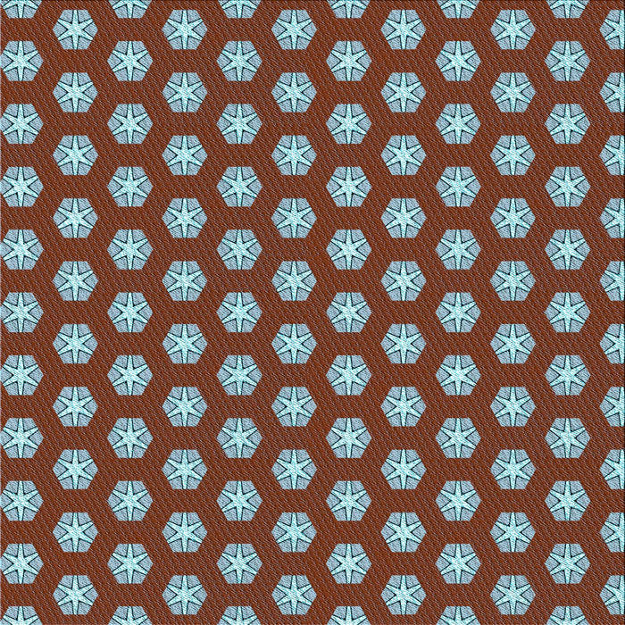 Round Patterned Columbia Blue Rug, pat2443lblu