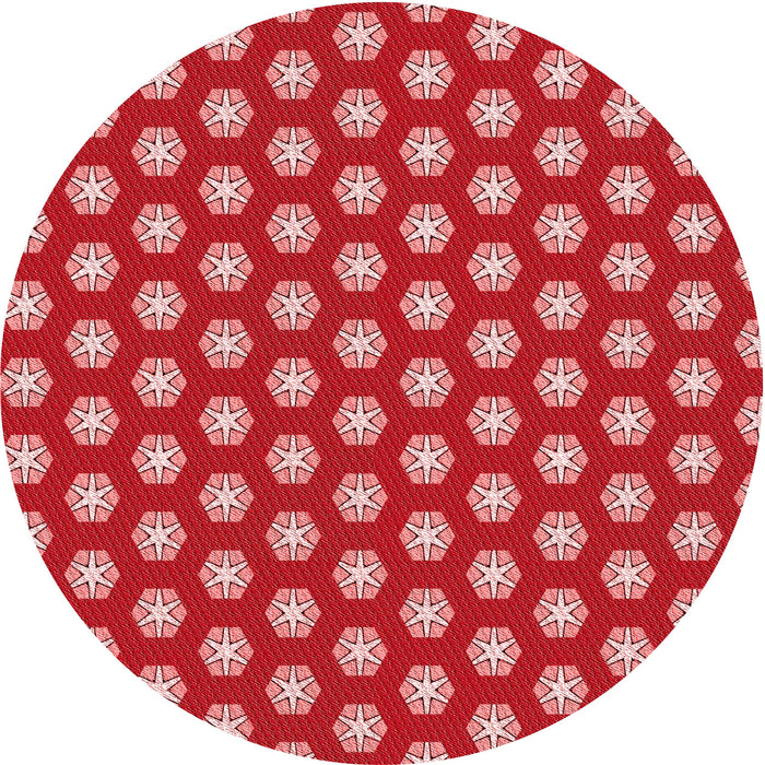 Square Patterned Pastel Red Pink Rug, pat2443rd