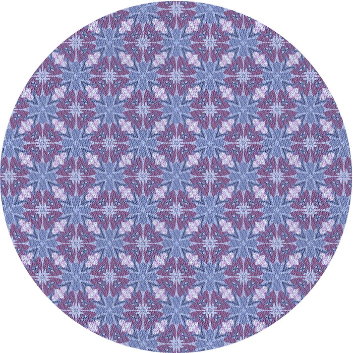 Square Patterned Denim Blue Rug, pat2444blu