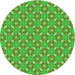 Square Patterned Neon Green Rug, pat2444grn