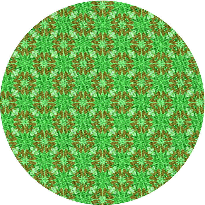 Square Machine Washable Transitional Neon Green Rug in a Living Room, wshpat2444grn