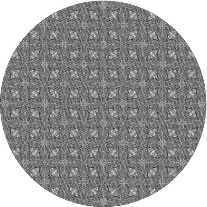 Square Patterned Carbon Gray Rug, pat2444gry