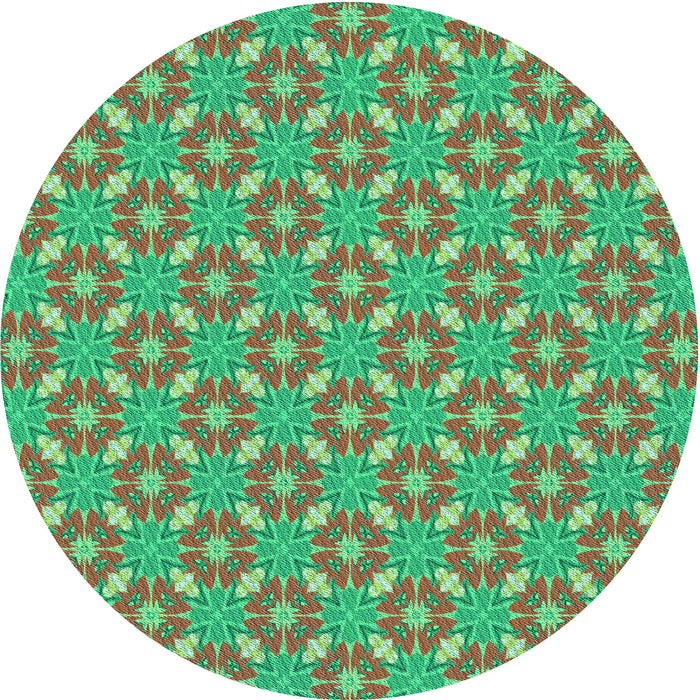 Square Patterned Lime Mint Green Rug, pat2444lblu