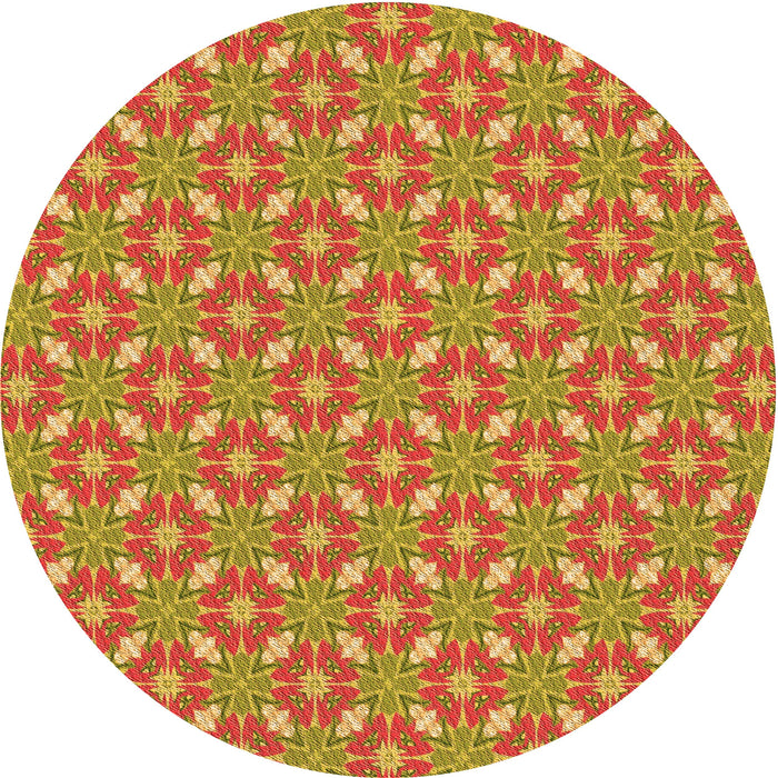 Square Machine Washable Transitional Yellow Rug in a Living Room, wshpat2444org