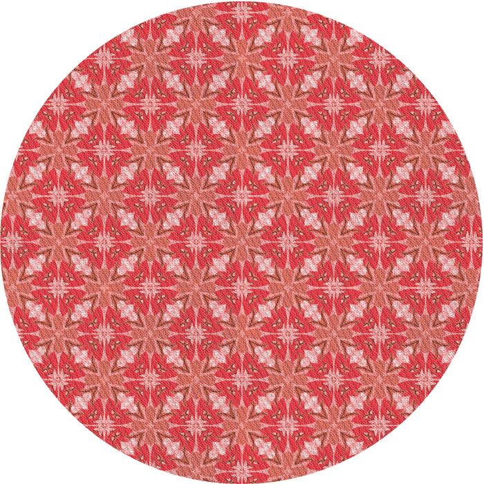 Square Patterned Red Rug, pat2444rd