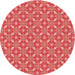 Square Patterned Red Rug, pat2444rd