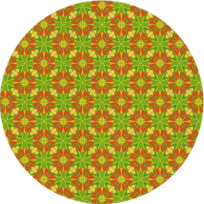 Square Patterned Mahogany Brown Rug, pat2444yw