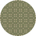 Square Machine Washable Transitional Fern Green Rug in a Living Room, wshpat2445brn