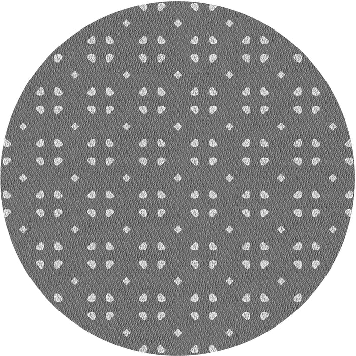 Square Patterned Carbon Gray Rug, pat2445gry