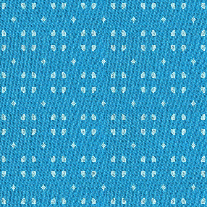 Patterned Bright Turquoise Blue Rug, pat2445lblu