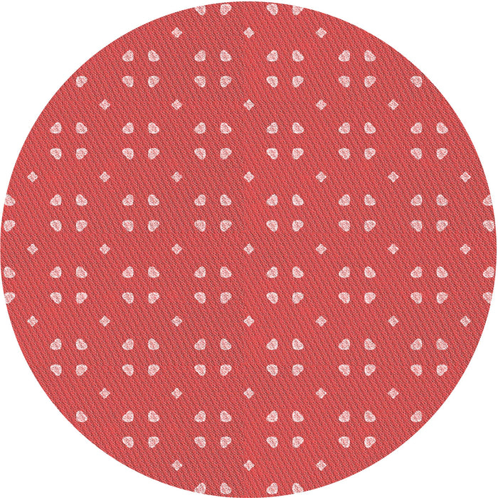 Square Patterned Red Rug, pat2445rd