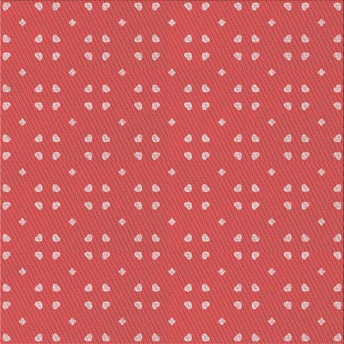 Round Patterned Red Rug, pat2445rd