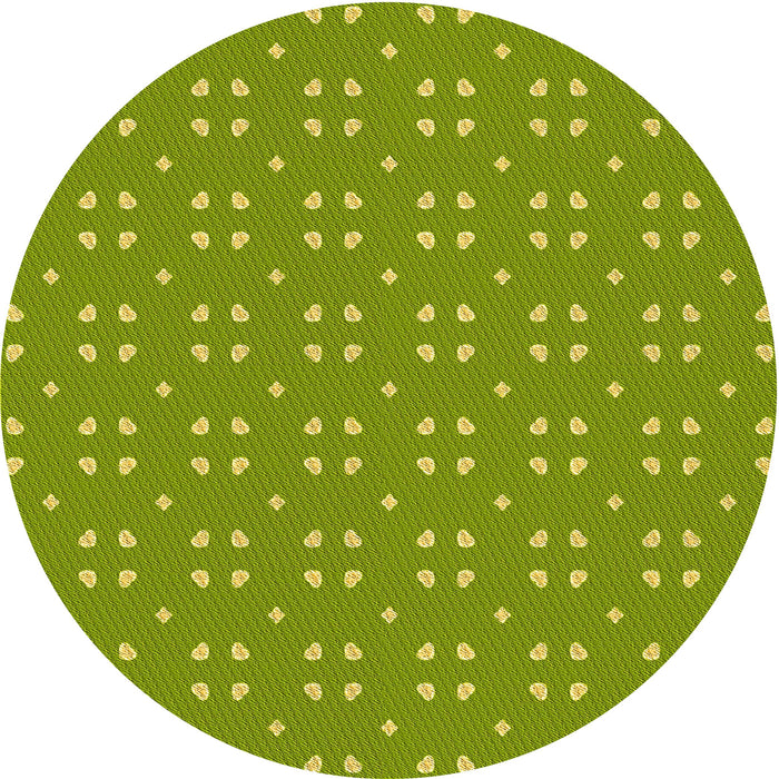 Square Patterned Pistachio Green Rug, pat2445yw