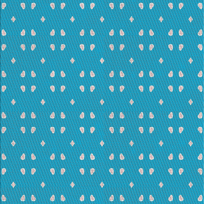 Machine Washable Transitional Bright Turquoise Blue Rug, wshpat2445