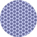 Square Machine Washable Transitional Deep Periwinkle Purple Rug in a Living Room, wshpat2446blu