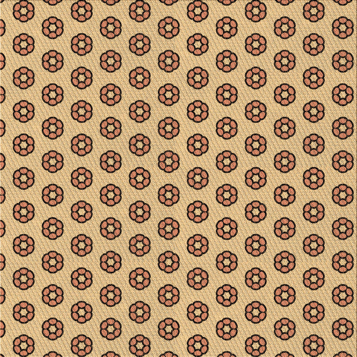 Round Machine Washable Transitional Light Brown Rug, wshpat2446brn