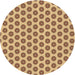 Square Patterned Light Brown Rug, pat2446brn