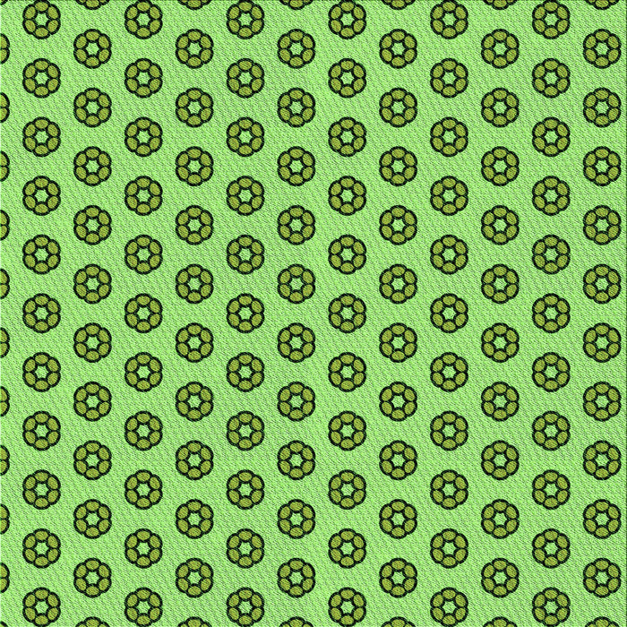 Round Machine Washable Transitional Dark Lime Green Rug, wshpat2446grn