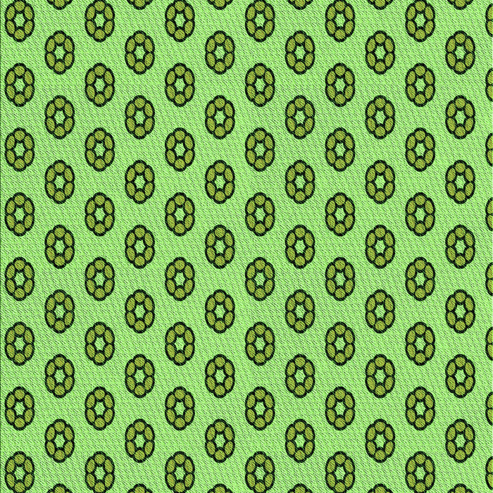 Patterned Dark Lime Green Rug, pat2446grn