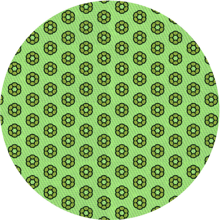 Square Patterned Dark Lime Green Rug, pat2446grn