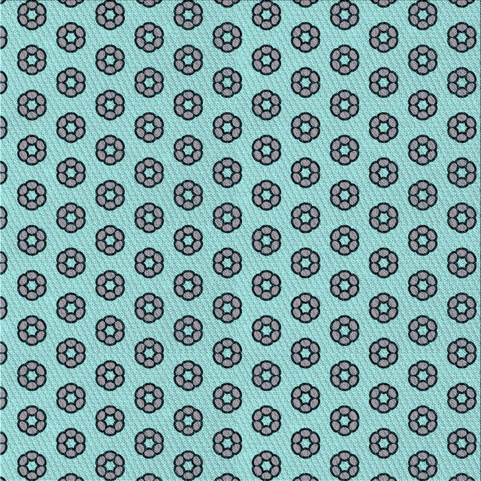 Round Machine Washable Transitional Green Rug, wshpat2446lblu