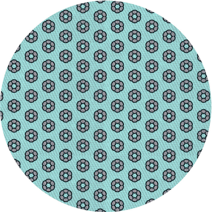 Square Machine Washable Transitional Green Rug in a Living Room, wshpat2446lblu