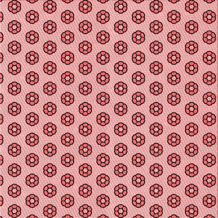 Round Machine Washable Transitional Pastel Pink Rug, wshpat2446rd