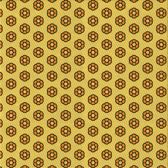 Round Patterned Dark Bisque Brown Rug, pat2446yw