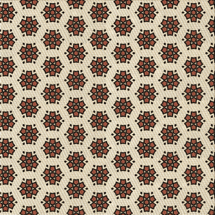 Round Patterned Golden Blonde Gold Rug, pat2447brn