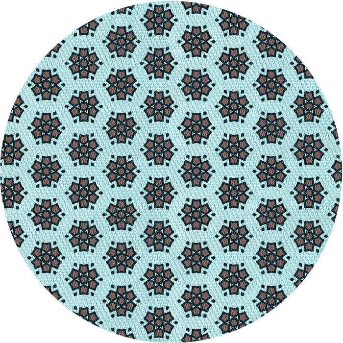 Square Machine Washable Transitional Blue Rug in a Living Room, wshpat2447lblu