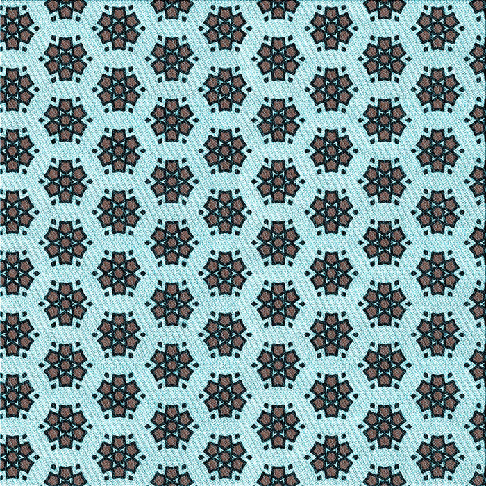 Round Patterned Blue Rug, pat2447lblu