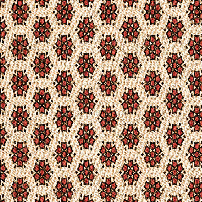 Patterned Deep Peach Orange Rug, pat2447org