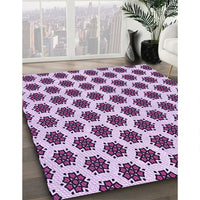 Patterned Blossom Pink Rug, pat2447pur