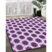 Patterned Blossom Pink Rug in Family Room, pat2447pur