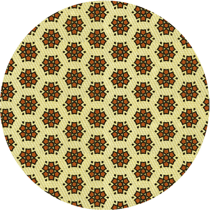 Square Patterned Dark Bronze Brown Rug, pat2447yw