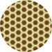 Square Patterned Dark Bronze Brown Rug, pat2447yw