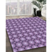 Patterned Bright Lilac Purple Rug in Family Room, pat2448blu